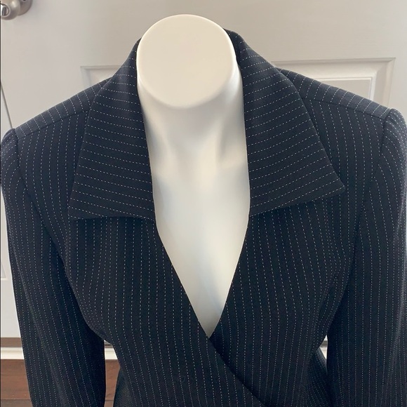 NWT Vintage Dana Buchman Black Pinstripe Jacket - Picture 3 of 6
